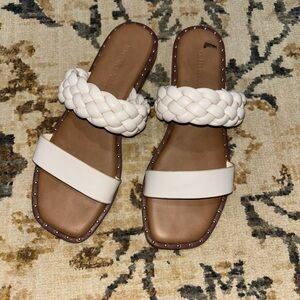 Women's Cream Braided Sandals